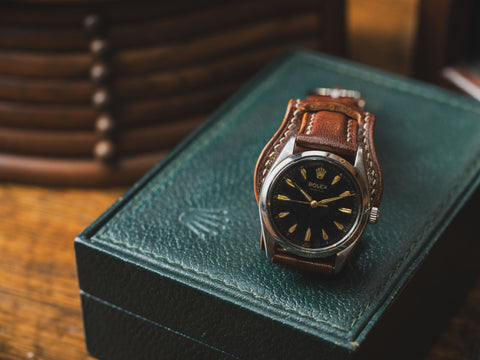勞力士(Rolex)Perpetual Vintage黑色GILT錶盤5564自動上鍊機械錶