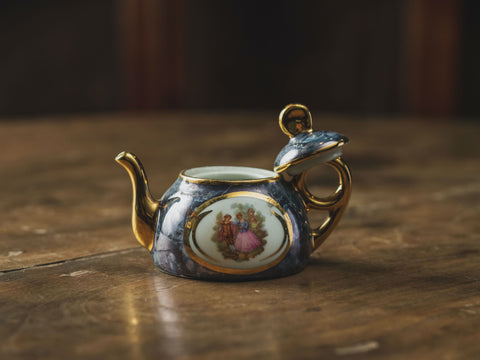 法國 vintage Limoges 手繪小茶壺