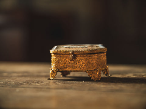 珠寶盒系列 — Antique French glass jewelry box 「 Beveled glass 」