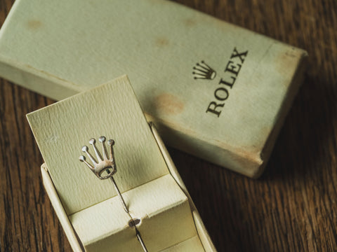 Rolex vintage lapel pin勞力士 (1980s) With Original Case