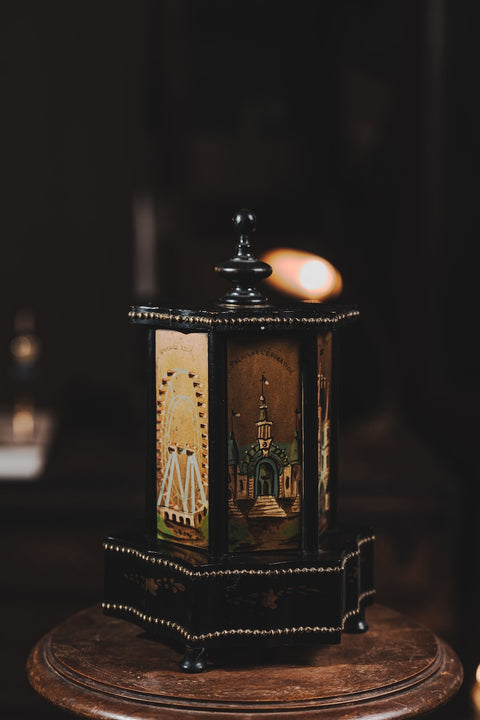 維多利亞時期旋轉式古董雪茄盒