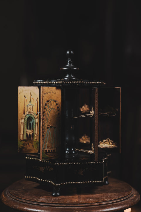 維多利亞時期旋轉式古董雪茄盒