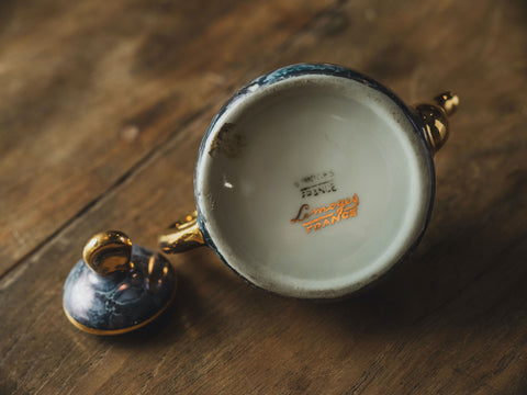 法國 vintage Limoges 手繪小茶壺