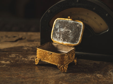 珠寶盒系列 — Antique French glass jewelry box 「 Beveled glass 」