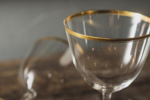 古董水晶高腳杯