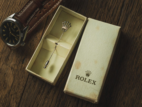 Rolex vintage lapel pin勞力士 （1980s） With Original Case