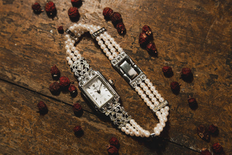 Ladies Gruen Watch with Pearl Band